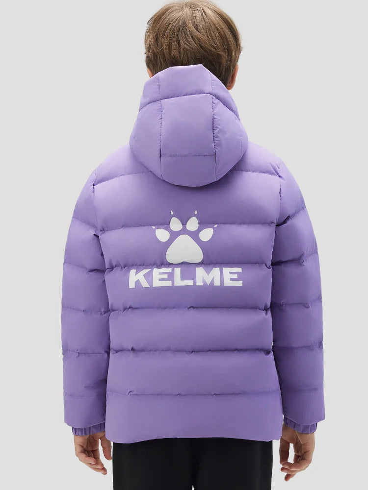 Kelme Children's Warm Cotton Jacket Winter Football Training Cotton Jacket Student Sports Down Jacket Coat