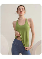Two-piece Yoga Suit with Chest Pad with Fake Vest Sexy Running Training Beautiful Back Bra Pilates Fitness Sports Sleeveless Top