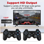 TV Game Stick K8 HD Retro Video Game Console 40000+ Games Double Wireless Controller Home 3D Games 40+ Emulator For Gifts