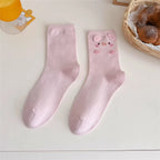 Fashion Sweet Cute 3D Animal Ears Pig Hosiery Winter Warm Cartoon Socks for Children Harajuku Cotton Soft Home Floor Sock