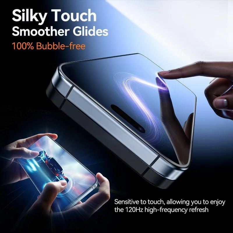 3Pcs Screen Protector for iPhone 17 ProMax 17 PRO HD Tempered Glass Full Edge Coverage Easy Installation for iphone 17/16 Cover