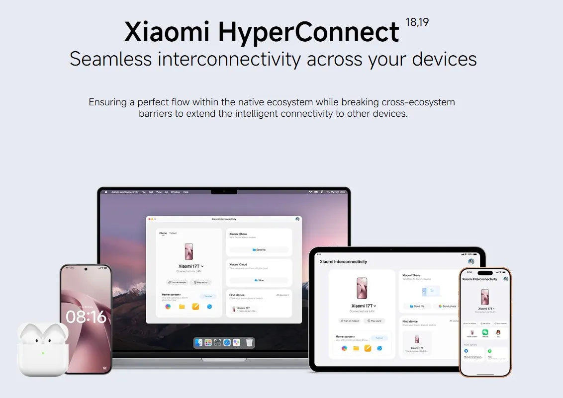 Global Version Xiaomi 17T Mobile Phones HDR10 6.59 'AMOLED Display 50MP Leica Summilux Lens 650OmAh Battery Xiaomi HyperAI Smartphone