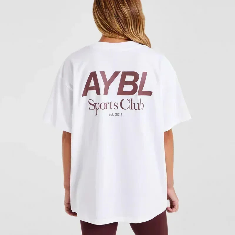 High Quality Women Men Fashion Letter Printing Sports Fitness Short Sleeved T-Shirt Crew Neck T Shirt Tops Unisex Tee Clothing Image principale du produit