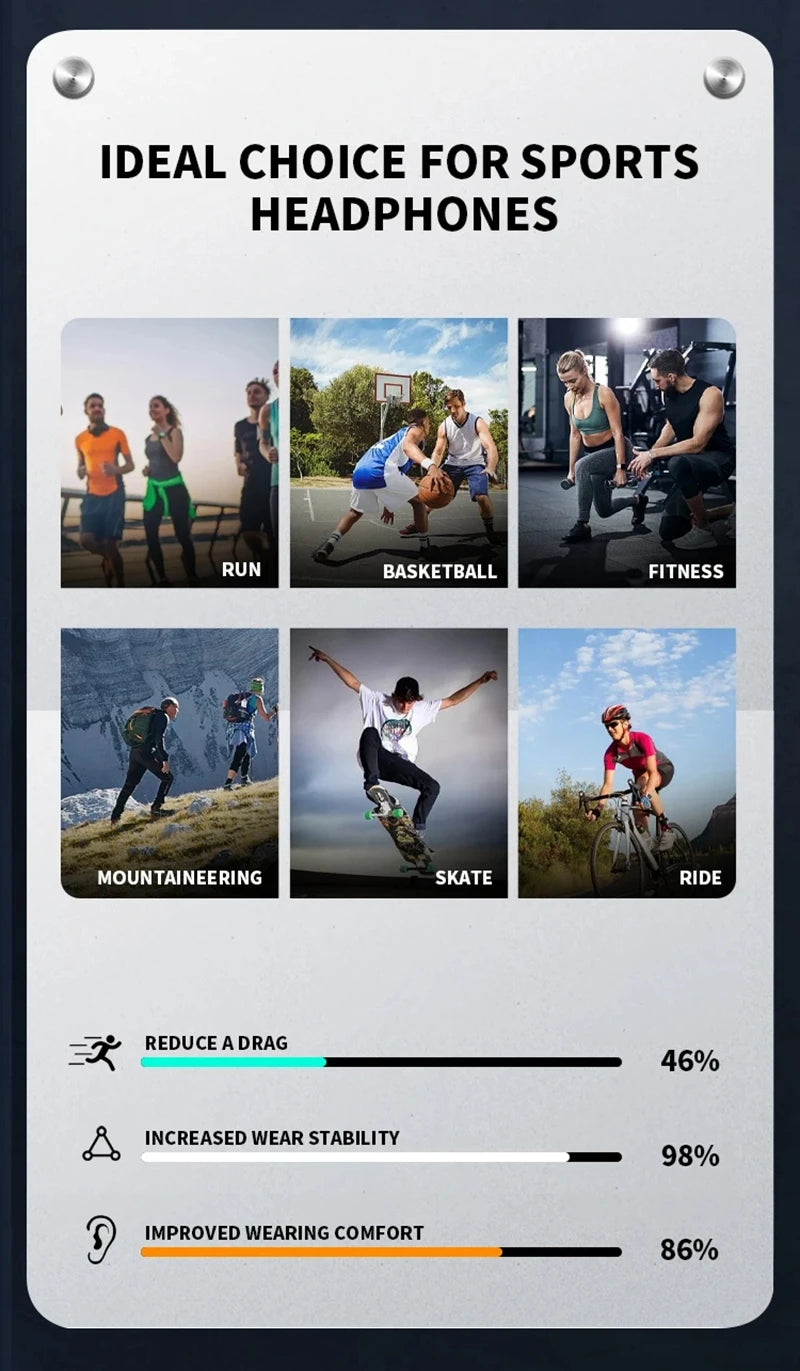 Lenovo New Real Bone Conduction Sport Headphone Wireless Earphone Bluetooth-compatible Headset Hands-free With Mic For Running