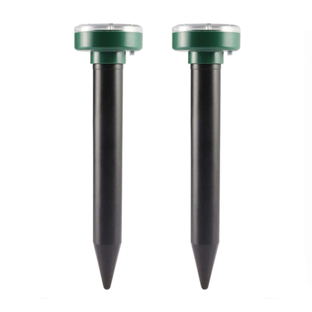 4/8X Solar Repeller Powered Ultrasonic Sonic Mouse Mole Pest Rodent Repellent Vibration Wave Yard Outdoor Garden Lawn Farm Field