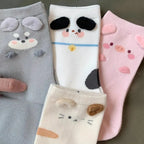 Fashion Sweet Cute 3D Animal Ears Pig Hosiery Winter Warm Cartoon Socks for Children Harajuku Cotton Soft Home Floor Sock