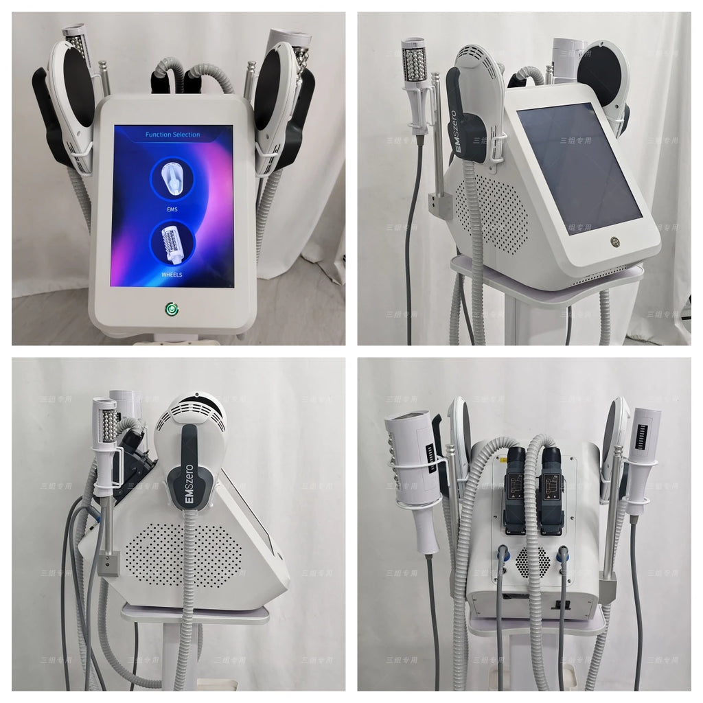 New Myoslim Desktop RF Body Shaping Machine Pro Roller Massage Magnetic Slimming EMS Fat Reduction Weight Loss White Equipment