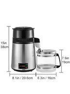 VEVOR 4L Water Distiller Filter Machine Distilled Distillation Purifier Moonshine Apparatus DIY Dispenser Kit for Home Appliance