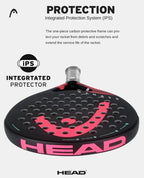 Genuine HEAD Tennis Padel Rackets ZEPHYR Series Carbon Fibre EVA Memory Flex Foam Core Padel Tennis Racquets Lightweight