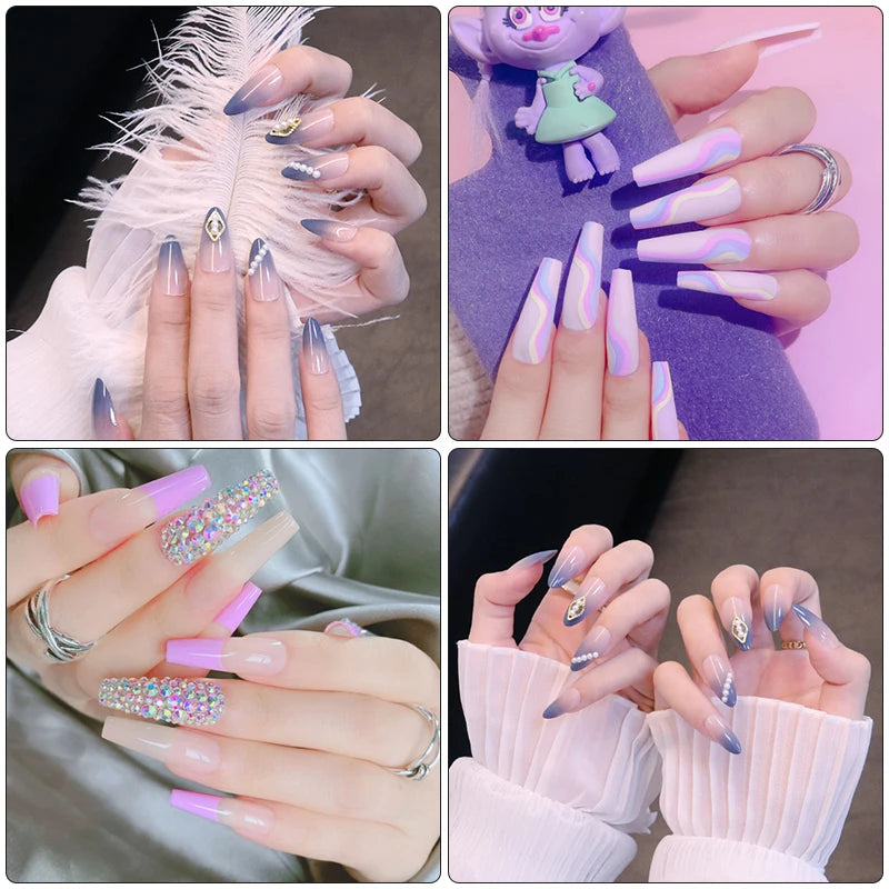 Nail Gel Polish Kit With LED Nail Lamp Semi-Permanent 27 Colors Soak Off Base&Top Coat Varnish Manicure Set For Nails Salon Kit