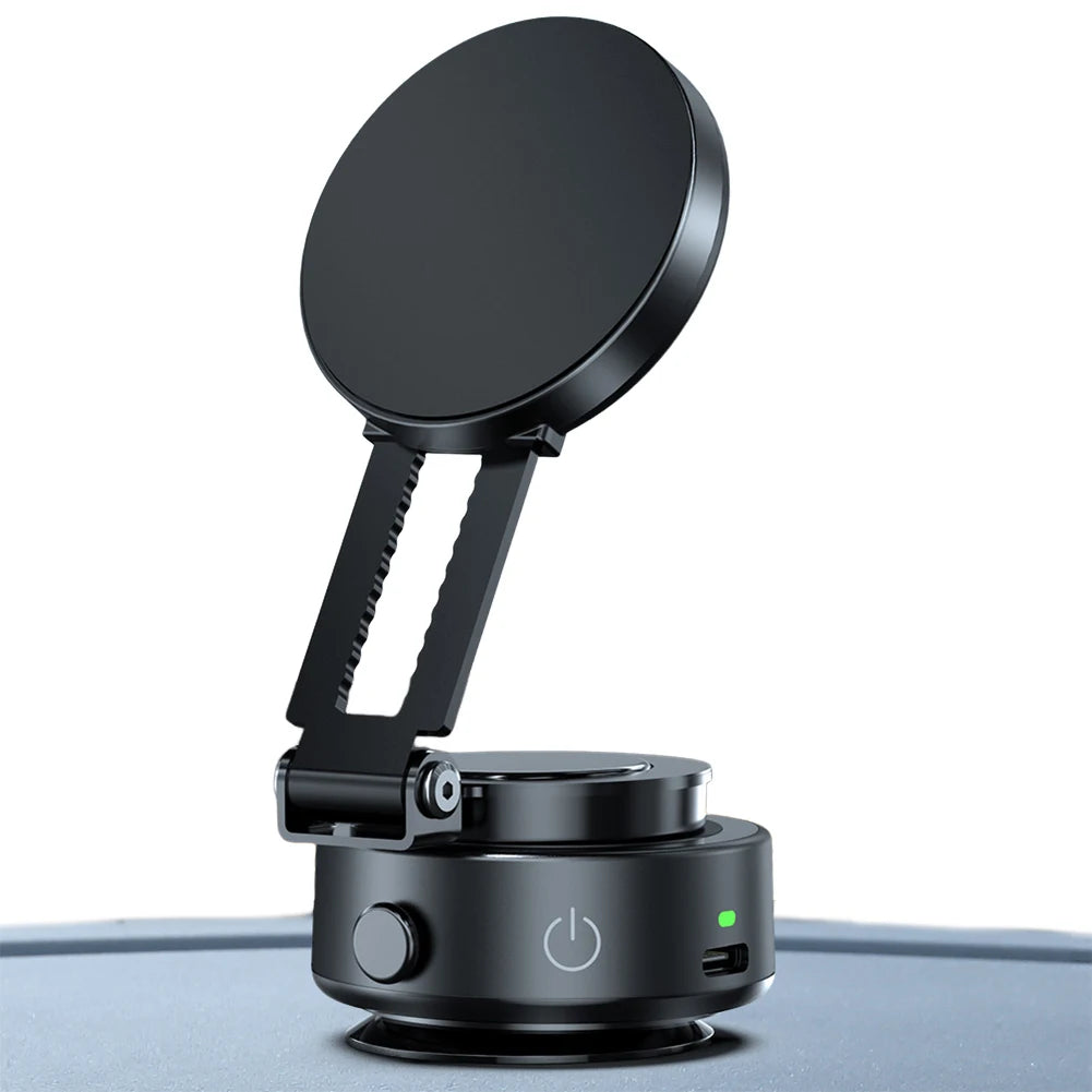 For Magsafe Magnetic Vacuum Car Phone Holder 360° Rotatable Folding Mobile Phone Holder Electric Vacuum Swivel Stand