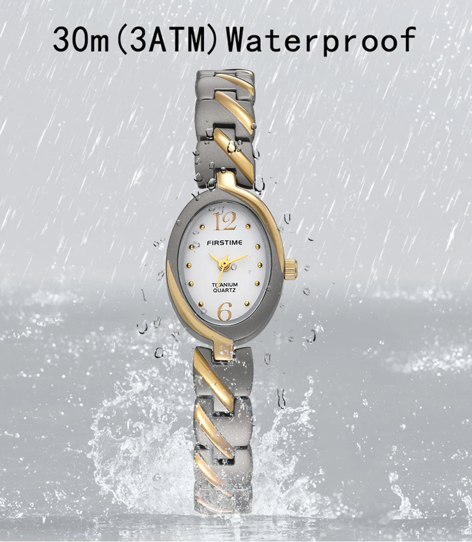 BERNY Titanium Women Watch Quartz Ladies Wristwatch Jewelry Oval Clock Casual Simple Fashion Waterproof Women's Watches