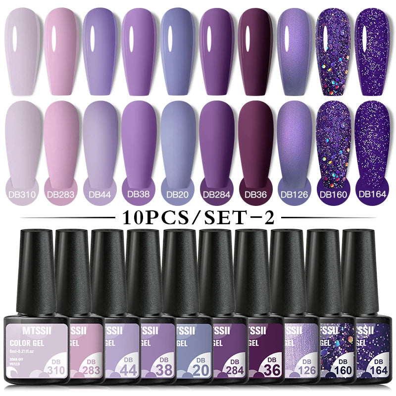 10/12PCS/SET Cat Magnetic Gel Nail Polish Set 9D Reflective Glitter Gel Semi Permanent UV Gel Soak Off Sparkling Nail Art Kits