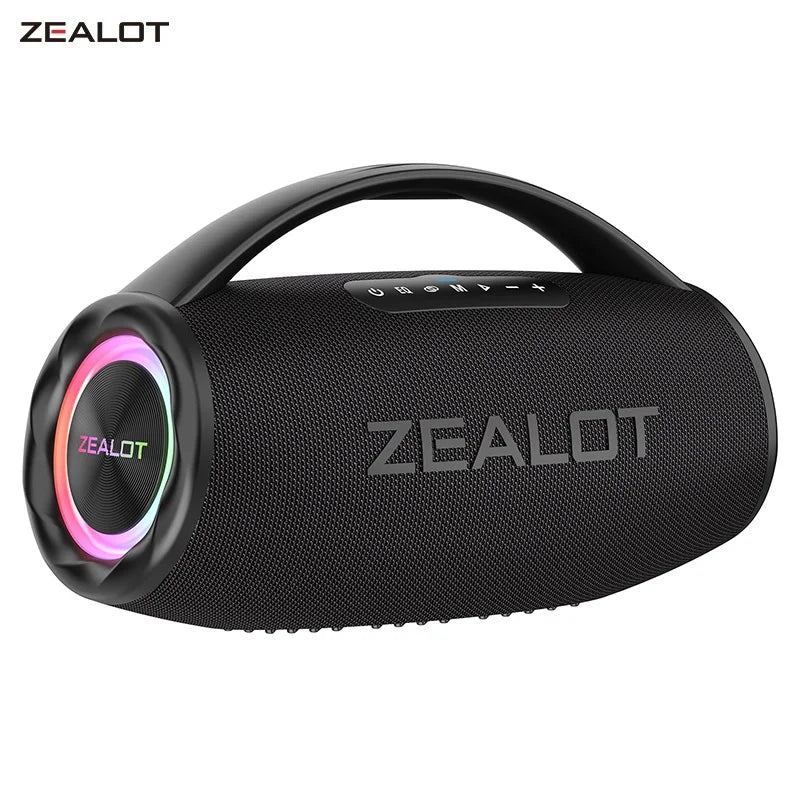 ZEALOT-S97 80W Bluetooth Speaker Powerful Wireless Speaker with Portable Handle, for Party, Camping，RGB colorful light