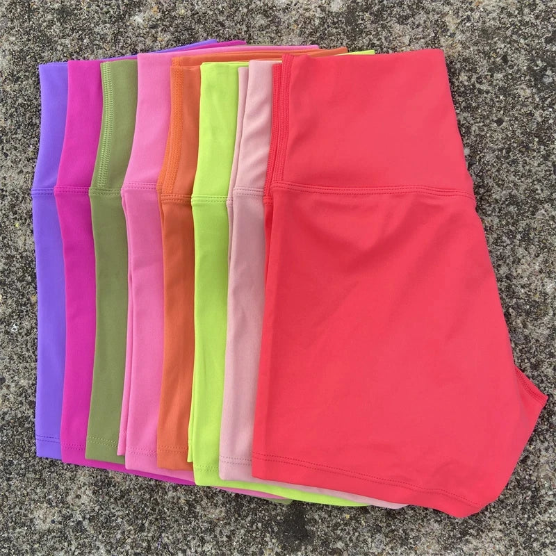 Sexy Solid Color Women Fitness Sport Short High Waist Athletic Yoga Short Leg Cycling Comprehensive Training Jogging Squat Proof Main image