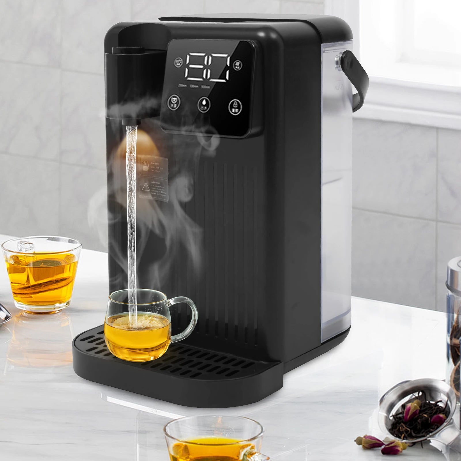 1700W 3L Instant Hot Water Dispenser 3s Heat LED Touch Screen Electric Kettle 25-99°C Temp Control EU Plug for Home Office Black Main image