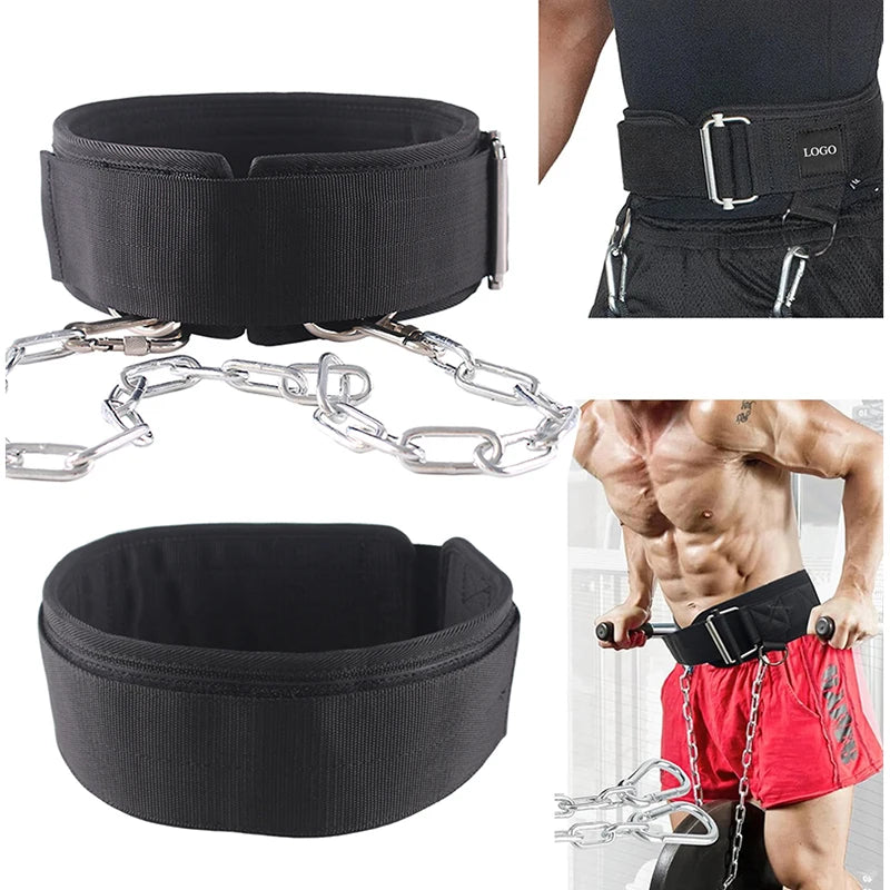 Thick 3 Layers Nylon Dip Belt For Pull Up&Squat Weightlifting,Durable and sturdy Belt for Strength Training,Professional Belt Image principale du produit