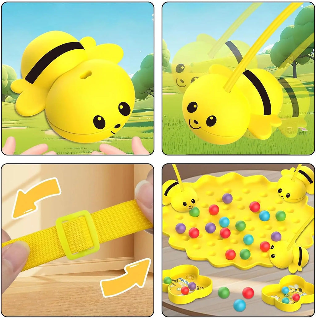 Bumble Bee Magnetic Toy Funny Family Board Games Montessori Sorting Puzzle Fishing Toys Interactive Games for Kids and Adults