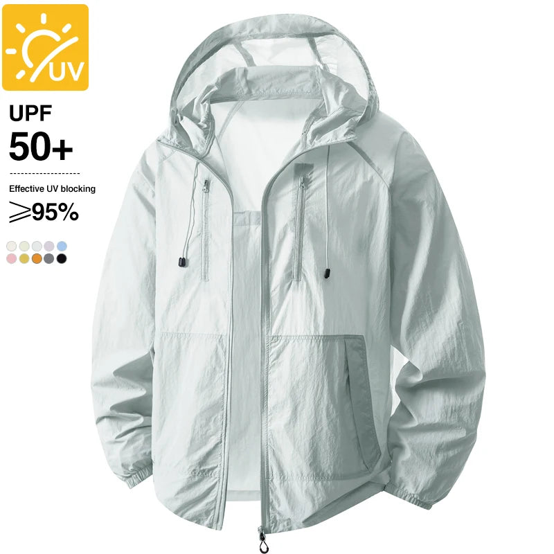 UPF 50+ Sun Protection Clothes Men Women Summer Quick-Drying Hooded Skin Jacket Anti-UV Lightweight Fishing Cycling Hiking Coats Main image