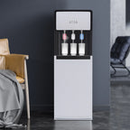 Modern White Bottom Loading Water Dispenser Hot/Cold Water Cooler Dispenser with Anti-Scalding Design for Offices Homes Gyms