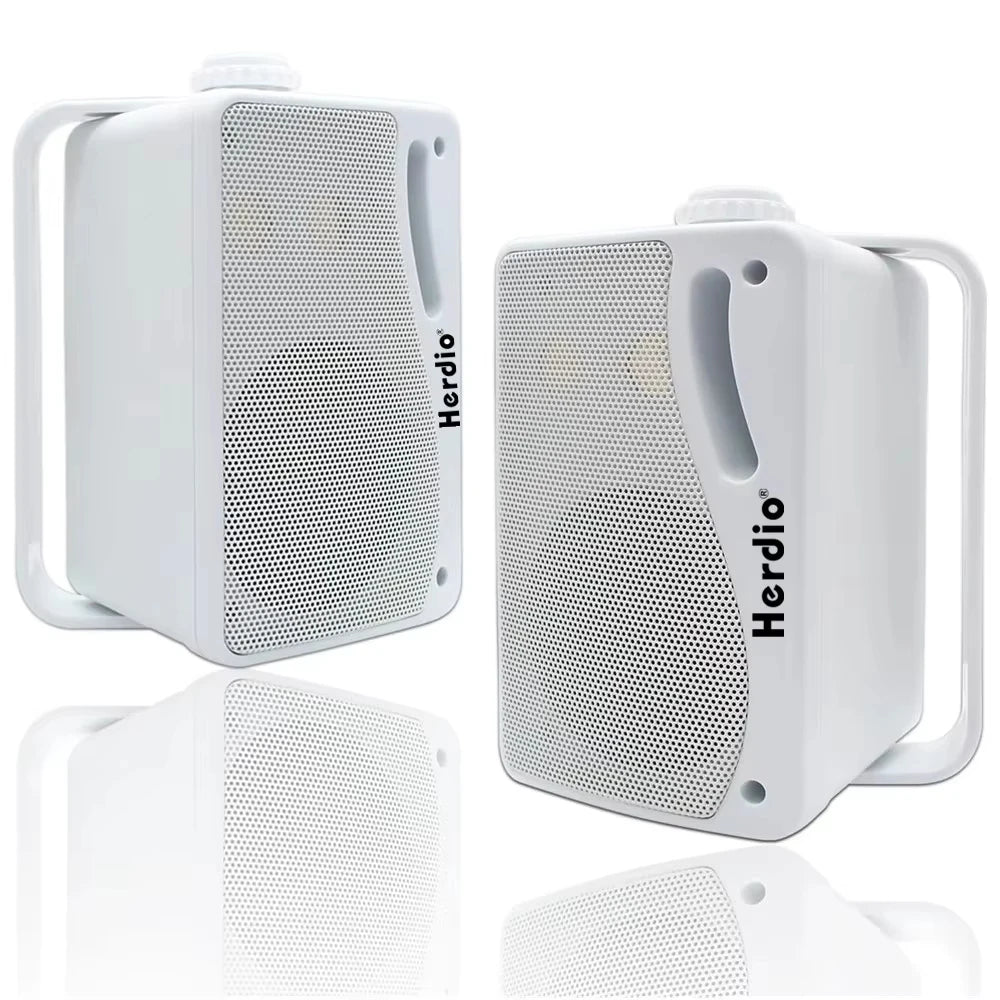 Herdio 3.5'' 2PCS Passive Outdoor Speakers Wired Waterproof 200W 3 Way Premium Mountable Wall Mount Speakers With Superior Sound Main image