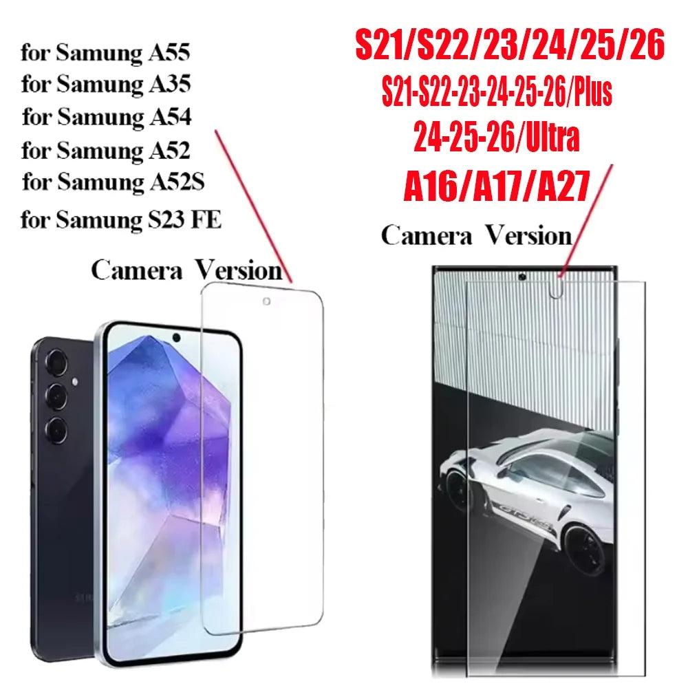 3PCS HD Tempered Glass For Samsung A17 A27 A37 A57 A16 A26 A36 A56 A55 A53 A54 A35 A25 A15 Screen Protector Samsung Galaxy S26 S25 S24 Ultra Cristal Templado S24 FE S23 S22 S21 Plus Image secondaire du produit