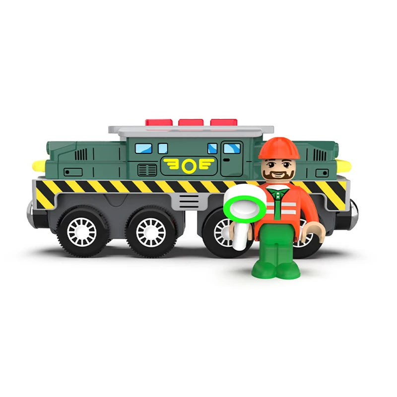 Train Track Wooden Train Toys Magnetic Set Electric Car Locomotive Diecast Slot Fit All Wood Brand Biro Railway Tracks for Kids