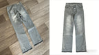 Y2K Black Washed Embroidered High-waisted Oversized Jeans Men European and American Retro Classic Loose Wide-leg Straight Pants