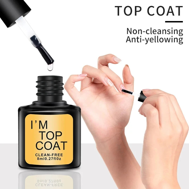 Gel Varnish Kit Professional Nail Gel Kit With Nail Dryer Soak Off Nail Gel Polish Kit  Base Coat  Top Coat Manicure Tools Set