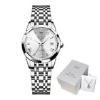 LIGE Elegant Ultrathin Nordic Simple Style Quartz Movement Women's Wristwatch Fashion Stainless Steel Bracelet Belt Woman Watch