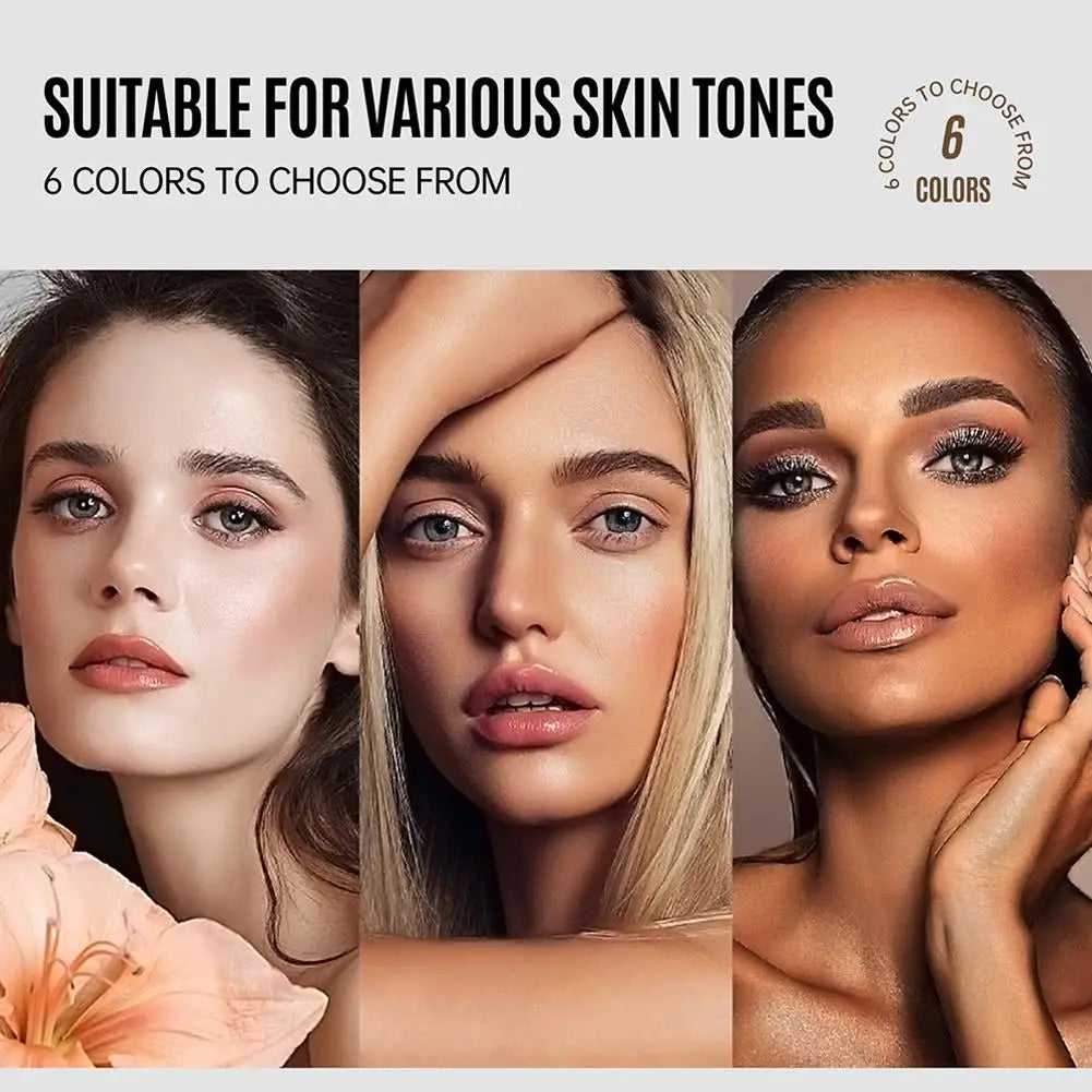 1Pcs Liquid Foundation Long Lasting Full Coverage Matte Cream CC Foundation Makeup Concealer Natural Liquid Base Moisturizing