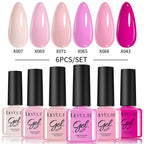 LILYCUTE Nail Gel Polish Set Pink Green Spring DIY Nail Art Design Long Lasting Soak Off UV Gel Manicure Painting Gel Vernis Kit