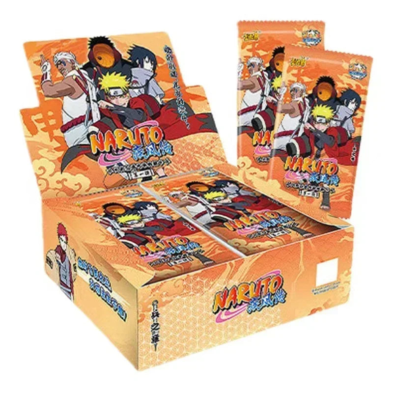 KAYOU Genuine Naruto Cards Box Anime Figure Card Booster Pack Sasuke Collection Flash Card Toy Birthday Christmas Gift for Kids