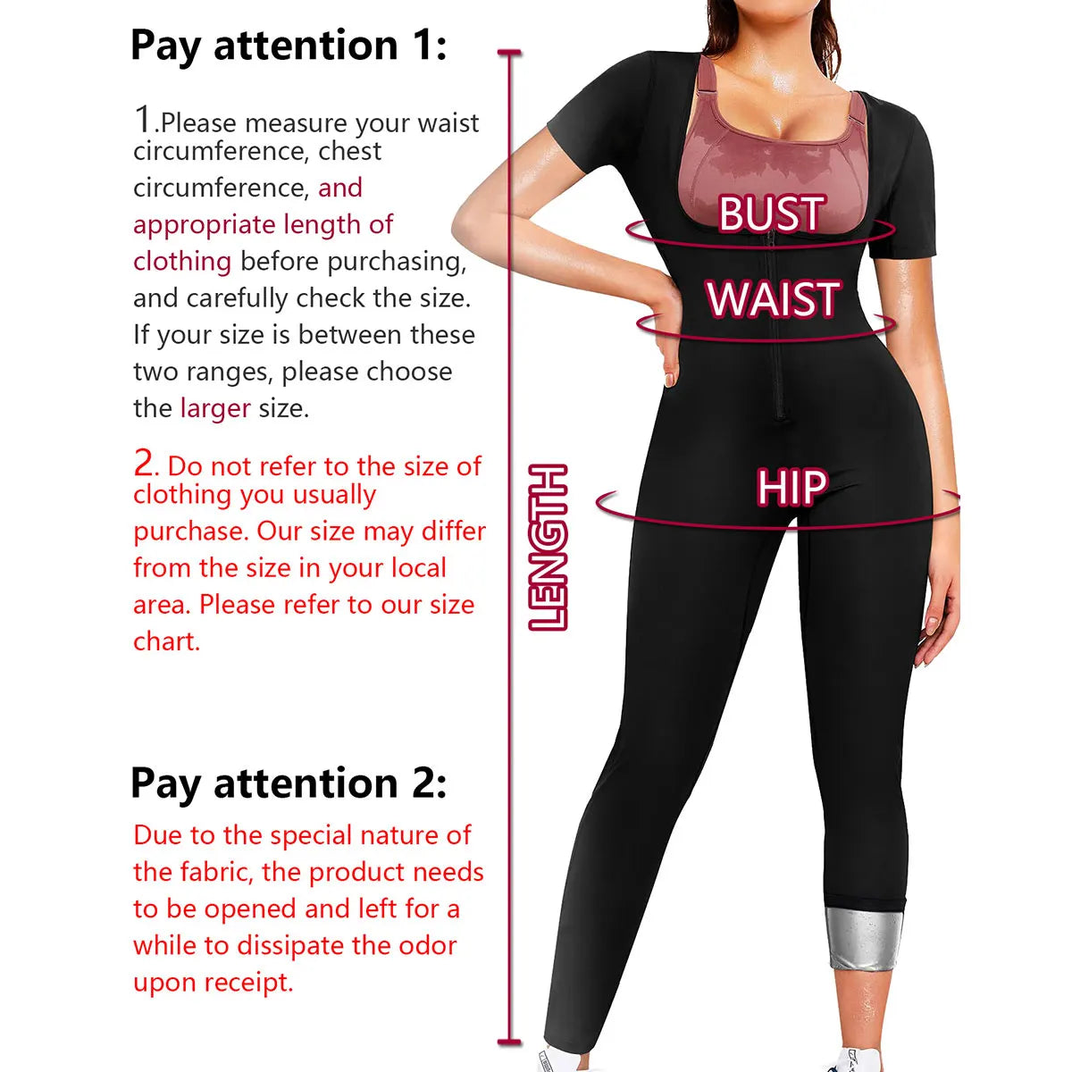 Full-body sauna suit women's short-sleeved jumpsuit waist trainer with zipper abdominal fat exercise suit