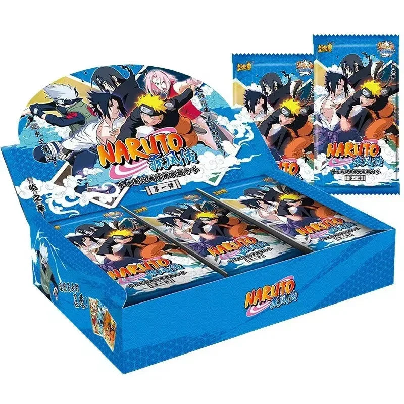 KAYOU Genuine Naruto Cards Box Anime Figure Card Booster Pack Sasuke Collection Flash Card Toy Birthday Christmas Gift for Kids