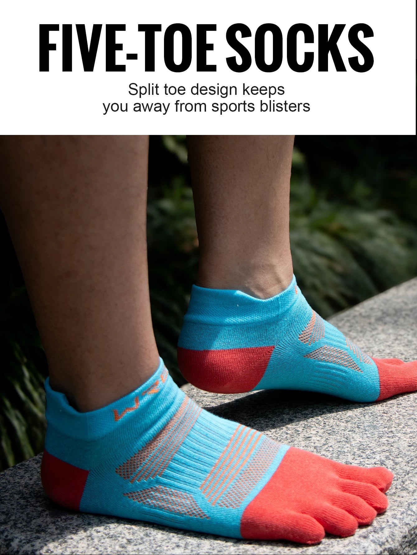 WRELS Toe Socks Running Socks for Men Women Athletic Breathable Five Finger Socks High Performance Athletic  Five Toe Socks