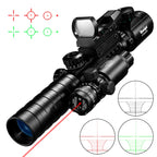 3-9X32 EG Scope 3 in 1 Combo Hunting Scope Red Green Illuminated with Holographic Reflex 4 Reticle Red Green Dot Sight Caza
