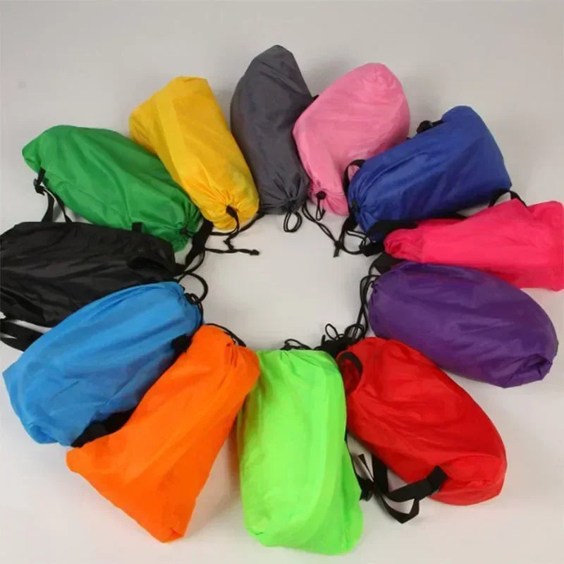 Outdoor Portable Inflatable Sofa Beach Lazy Air Sofa Folding Sleeping Bag Oxford Cloth Camping Furniture 190x70cm