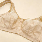 Womens Wireless Lace Minimizer Bra Wide Straps Thin Bras Non Padded Plus Size Adjustable Underwea 80 85 90 95 100 105B C D E F G