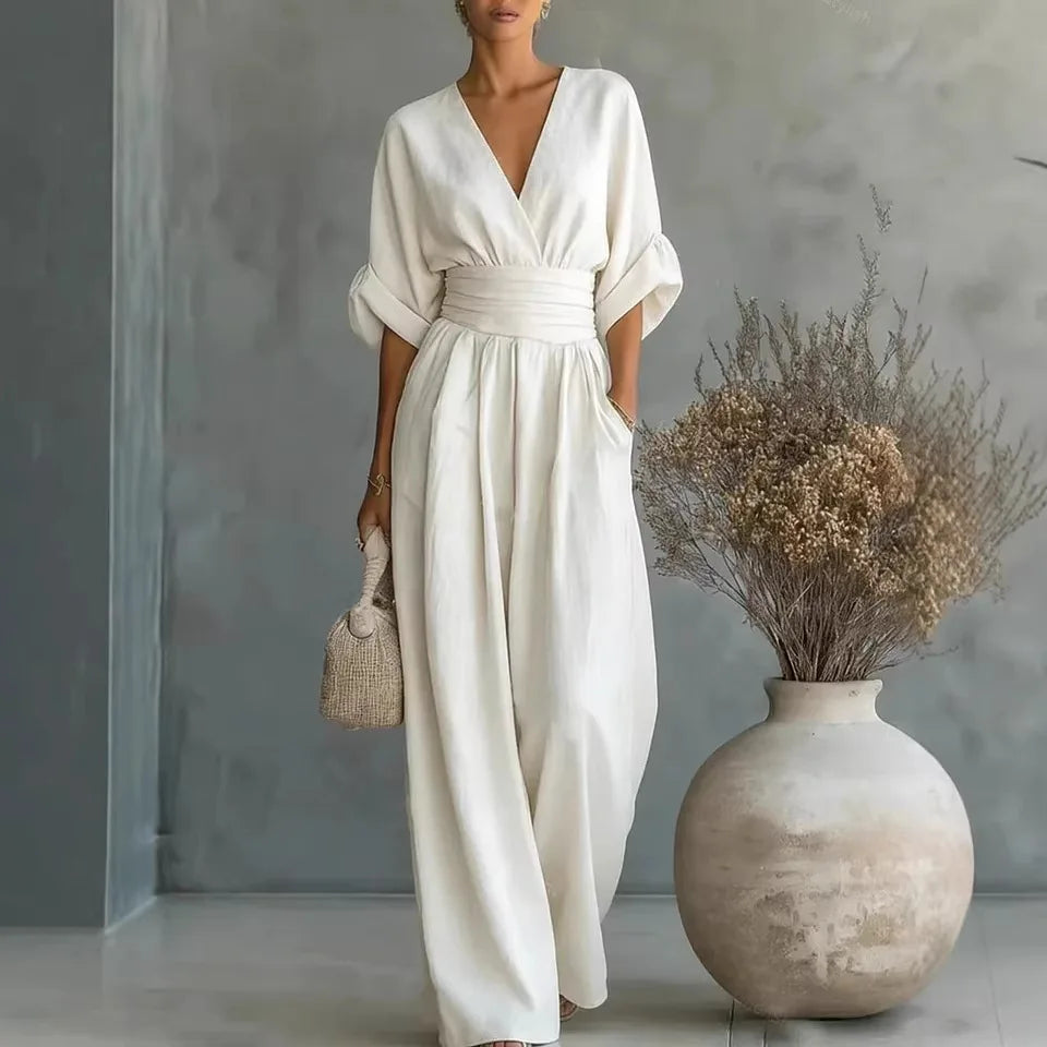 Solid Color Casual Loose Jumpsuits for Woman 2026 Summer Elegant Overalls Women's Jumpsuits And Rompers Bodysuit Female Clothes