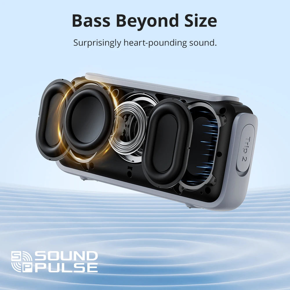 Tronsmart Trip 2 Speaker Portable Bluetoth Speaker with Enhanced Bass, IPX7 Waterproof, 20H Playtime,for Camping, Hiking & Outdoor Secondary image