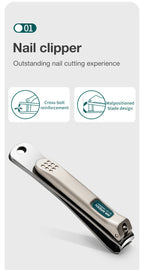 MR.GREEN Premium Manicure Set Professional-Grade Stainless Tools with Clean Lines & Travel-Ready Design Portable Case