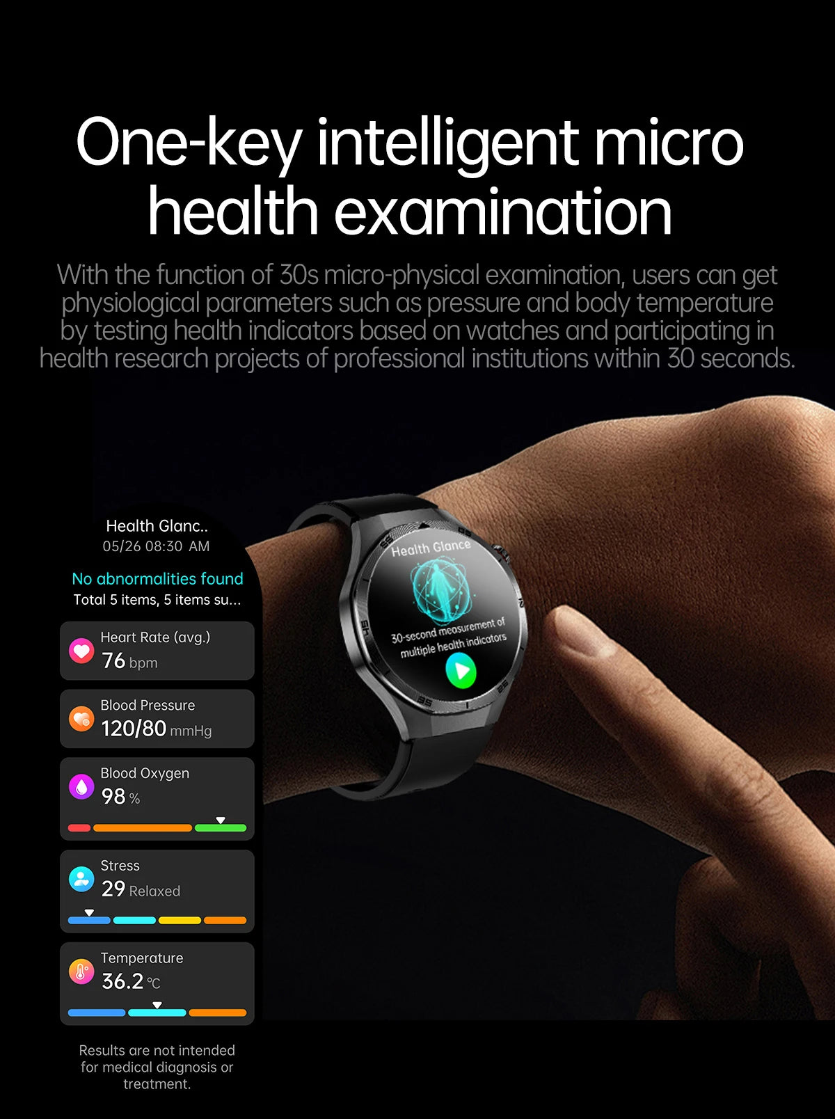 2026 New Nursing Grade ECG+PPG Smart Watch Health Analysis Blood pressure Lipids Uric acid Wireless HD Call Smartwatch Men Women