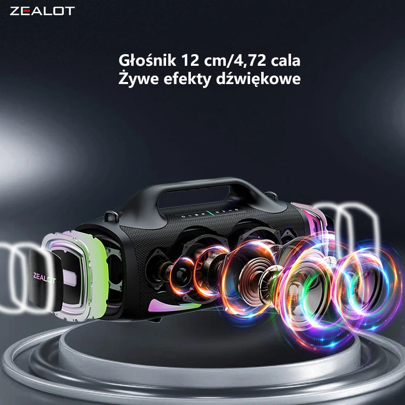 ZEALOT S79 Bluetooth Speaker 100W Portable Subwoofer HiFi Dual Pair Fast Charge 24000mAh Battery Secondary image