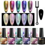 10/12PCS/SET Cat Magnetic Gel Nail Polish Set 9D Reflective Glitter Gel Semi Permanent UV Gel Soak Off Sparkling Nail Art Kits