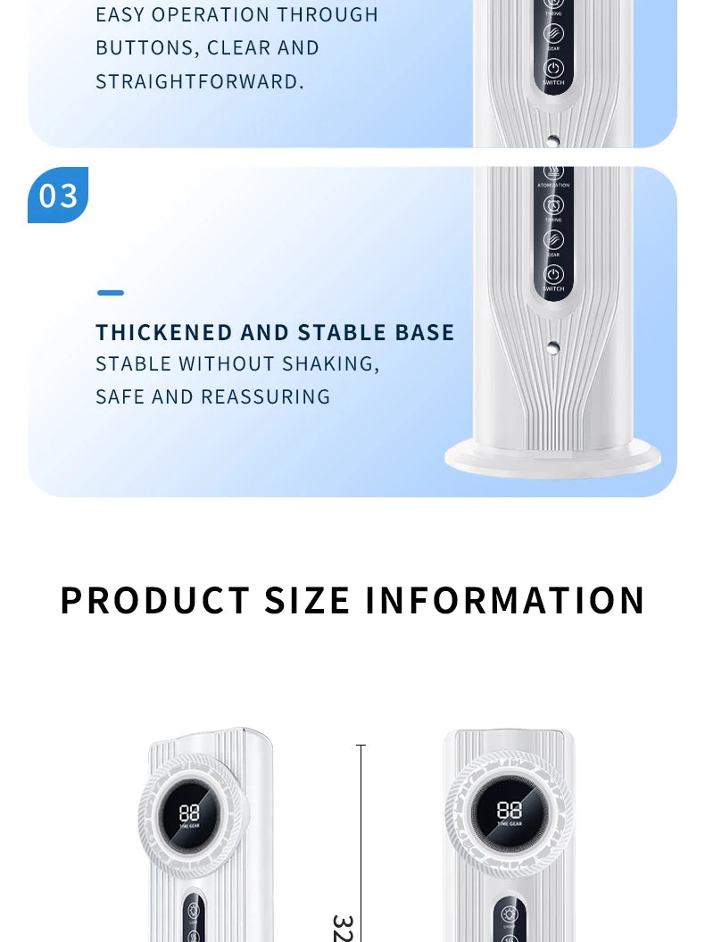 USB mini air cooler: nano spray humidification, water cooling, fast cooling, multi-speed timing, portable for office Air cooler