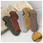 5 Pairs Men's Cotton Short Socks High Quality Crew Ankle Casual Soft Non-Slip Breathable Low-Cut Summer Autumn Socks for Men