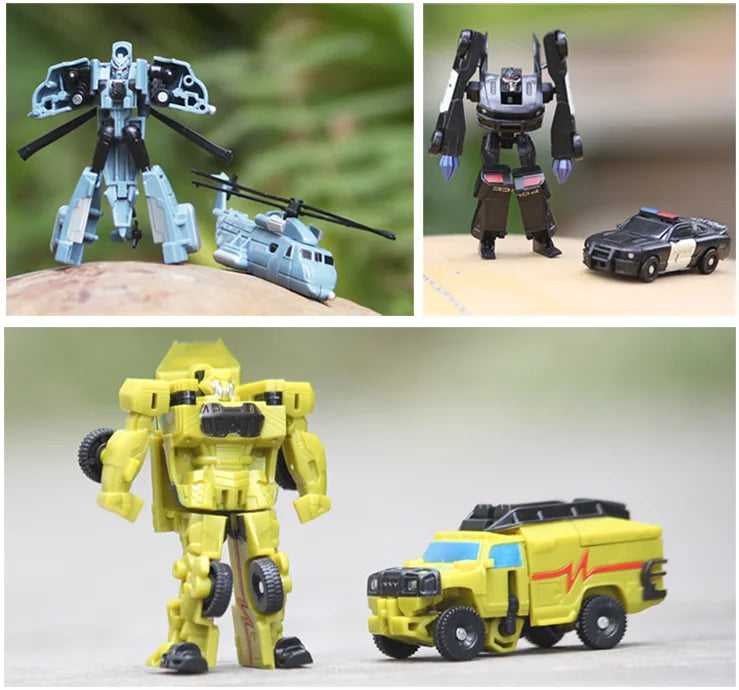Children Toys Mini Transformation Robot Kit Toys Models 2 In 1 Deformed Car Toy Robots Toys for Kids Gift  Action Figure