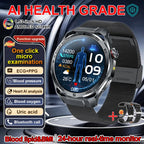 ECG High-end Health Smart Watch Men Blood pressure lipids bloodoxygen Body analysis Uric acid Health Tracker Smartwatch Men lady