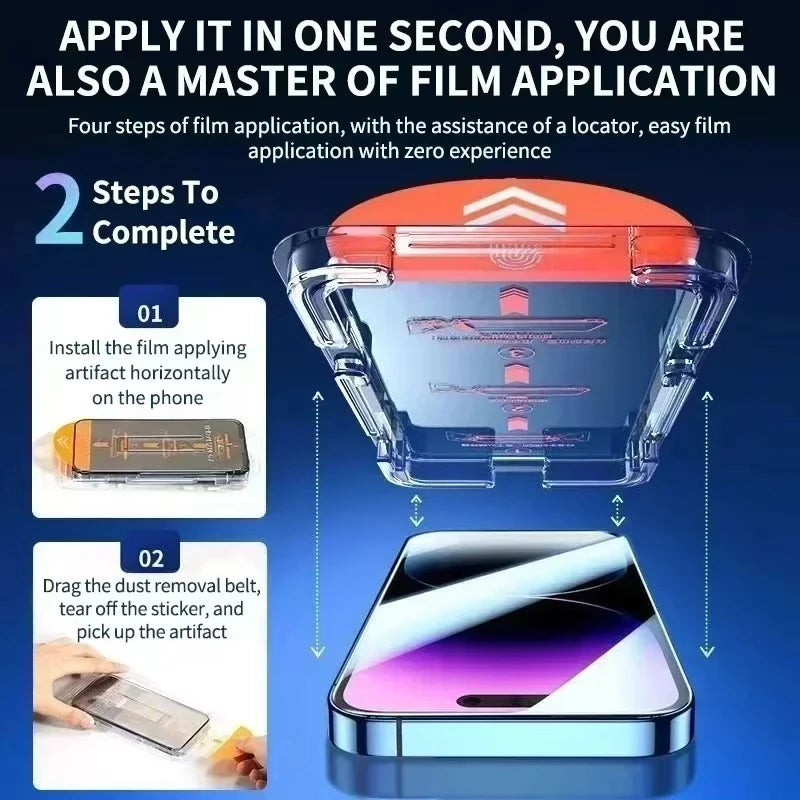 Oleophobic Coating Dust Free Screen Protector For iPhone 17 Pro Max 16 15 13 11 12 14 Pro Max SE 7 8 XR Easy Installation Glass Secondary image